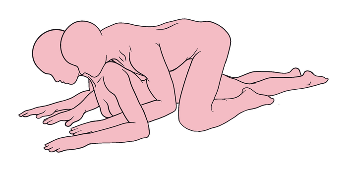 Lazy Doggy Style position diagram