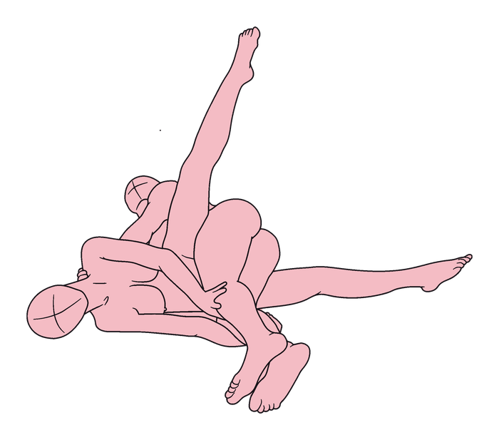 Lying Penetration Scissoring position diagram