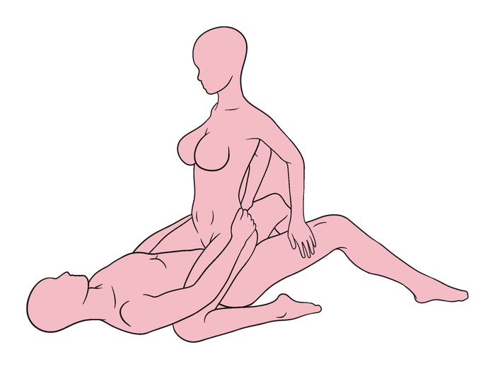 Restrained Cowgirl position diagram