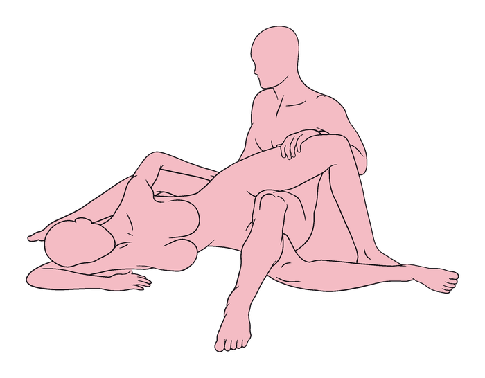 Sitting Penetration Scissoring position diagram