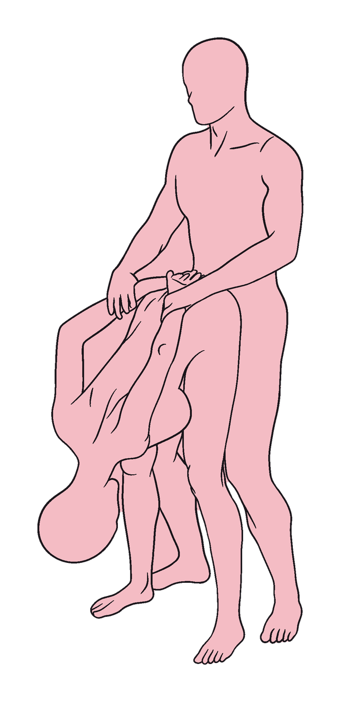 Standing Restrained Doggy position diagram